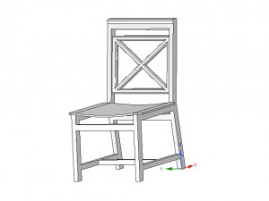 solid wood chair with 12 mm bent plywood seat 3D Print Model