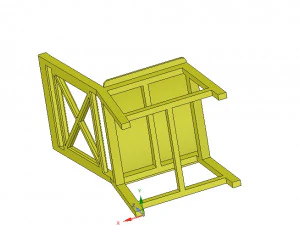cadeira de madeira maci&ccedil;a com assento em compensado dobrado de 12 mm Modelo de Impressão 3D