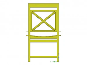 cadeira de madeira maci&ccedil;a com assento em compensado dobrado de 12 mm Modelo de Impressão 3D
