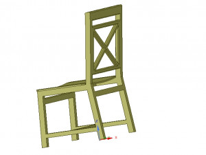 solid wood chair with 12 mm bent plywood seat 3D Print Model