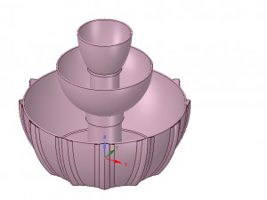 3 tier flower pot vase container tower decor 3d print and cnc 3D प्रिंट मॉडल