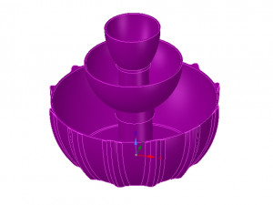 3 tier flower pot vase container tower decor 3d print and cnc 3D प्रिंट मॉडल