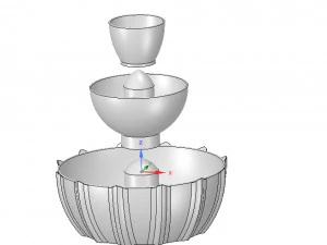 3 tier flower pot vase container tower decor 3d print and cnc 3D Print Model