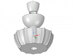 3 tier flower pot vase container tower decor 3d print and cnc 3D प्रिंट मॉडल