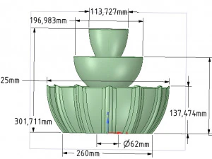 3 tier flower pot vase container tower decor 3d print and cnc 3D Print Model