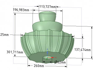 3 tier flower pot vase container tower decor 3d print and cnc 3D Print Model