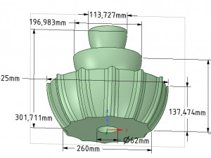 3 tier flower pot vase container tower decor 3d print and cnc 3D प्रिंट मॉडल