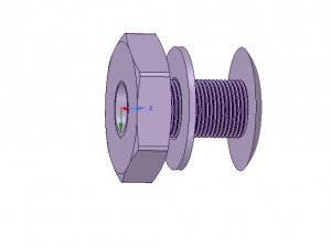 marine boat thru hull fitting connector neck12 3d-print Model Cetak 3D