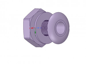 marine boat thru hull fitting connector neck12 3d-print Model Cetak 3D