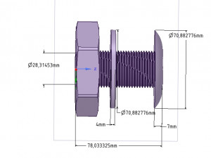 marine boat thru hull fitting connector neck12 3d-print Model Cetak 3D