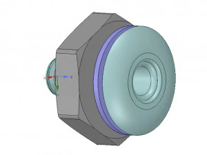 Соединитель для фитинга через корпус морской лодки, 1-дюймовая горловина шланга12, 3D-печать 3D Принт Модель