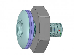 marine boat thru hull fitting connector 1 inch hose neck12 3d-print Modello di stampa 3D
