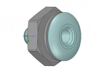 barco marinho atrav&eacute;s do conector de encaixe do casco mangueira de 1 polegada neck12 3d-print Modelo de Impressão 3D