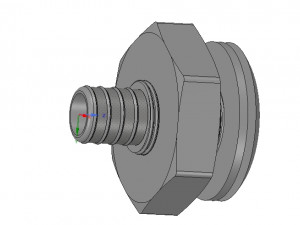 marine boat thru hull fitting connector 1 inch hose neck12 3d-print Modello di stampa 3D
