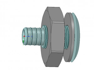 marine boat thru hull fitting connector 1 inch hose neck12 3d-print Modello di stampa 3D