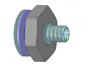 marine boat thru hull fitting connector 1 inch hose neck12 3d-print Modello di stampa 3D