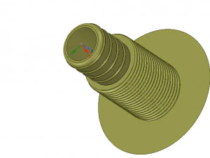 barco marinho atrav&eacute;s do conector de encaixe do casco mangueira de 1 polegada neck12 3d-print Modelo de Impressão 3D