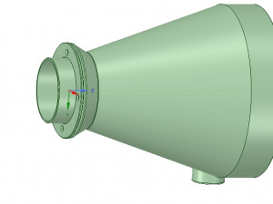 improved cyclone filter for household vacuum cleaner nozzle v02 3d-print 3D-Druckmodell