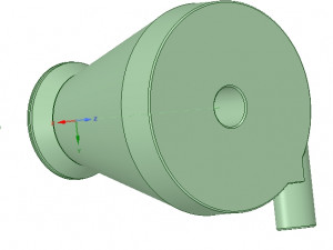 improved cyclone filter for household vacuum cleaner nozzle v02 3d-print 3D-Druckmodell