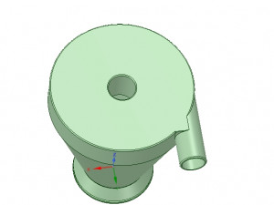 improved cyclone filter for household vacuum cleaner nozzle v02 3d-print 3D-Druckmodell