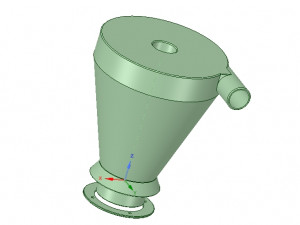 improved cyclone filter for household vacuum cleaner nozzle v02 3d-print 3D-Druckmodell