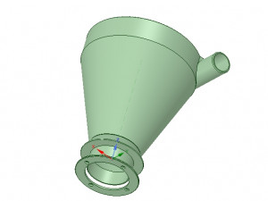 improved cyclone filter for household vacuum cleaner nozzle v02 3d-print 3D-Druckmodell