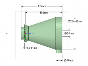 improved cyclone filter for household vacuum cleaner nozzle v02 3d-print 3D-Druckmodell