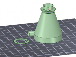 improved cyclone filter for household vacuum cleaner nozzle v02 3d-print 3D-Druckmodell
