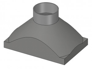 exhaust hood suction nozzle from an industrial vacuum cleaner vr01 3d-print 3D-printmodel