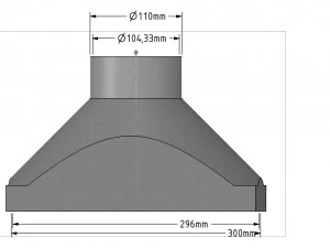 exhaust hood suction nozzle from an industrial vacuum cleaner vr01 3d-print 3D Print Model