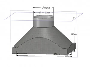 exhaust hood suction nozzle from an industrial vacuum cleaner vr01 3d-print 3D Print Model