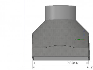exhaust hood suction nozzle from an industrial vacuum cleaner vr01 3d-print 3D 打印模型