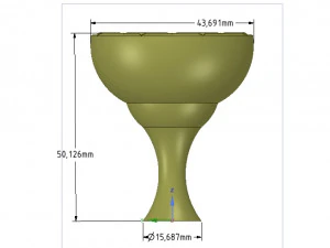 Bot&atilde;o de ma&ccedil;aneta de m&oacute;veis de fabrica&ccedil;&atilde;o simples kn06 impress&atilde;o 3d e cnc Modelo de Impressão 3D
