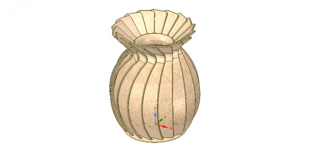 original origami flower vase vo01 for 3d-print or cnc 3D Print Model .c4d .max .obj .3ds .fbx .stl .blend 