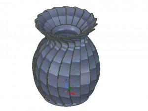 original origami flower vase vo01 for 3d-print or cnc 3D Print Model