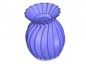 original origami flower vase vo01 for 3d-print or cnc 3D Print Model