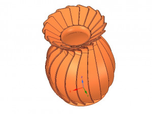 original origami flower vase vo01 for 3d-print or cnc 3D Print Model