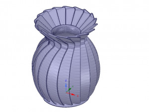 original origami flower vase vo01 for 3d-print or cnc 3D Print Model