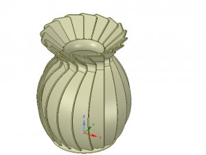 original origami flower vase vo01 for 3d-print or cnc 3D Print Model