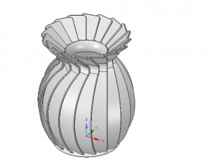 original origami flower vase vo01 for 3d-print or cnc 3D Print Model