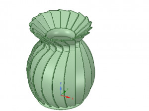 original origami flower vase vo01 for 3d-print or cnc 3D Print Model