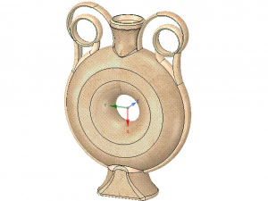 amphora greek cup vessel vase v03 for 3d print and cnc 3D Print Model