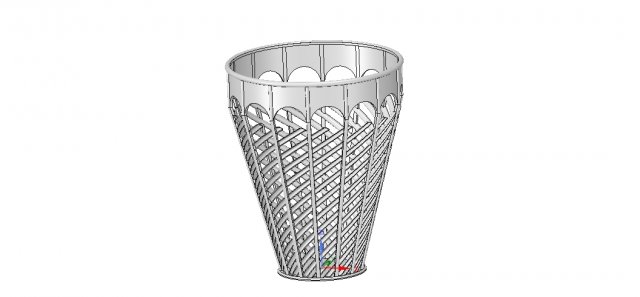 basket vase wallet for paper or flower v07 for 3d-print or cnc Modello di stampa 3D .c4d .max .obj .3ds .fbx .stl .blend 