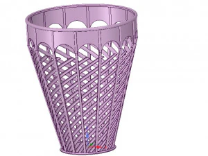 3डी-प्रिंट या सीएनसी के लिए कागज या फूल के लिए टोकरी फूलदान वॉलेट v07 3D प्रिंट मॉडल