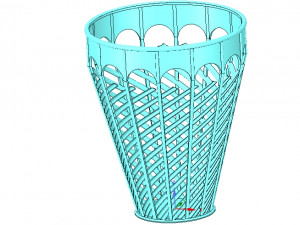 basket vase wallet for paper or flower v07 for 3d-print or cnc Modello di stampa 3D