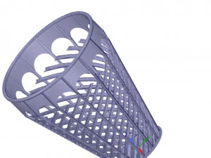 3डी-प्रिंट या सीएनसी के लिए कागज या फूल के लिए टोकरी फूलदान वॉलेट v07 3D प्रिंट मॉडल