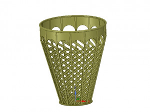 basket vase wallet for paper or flower v07 for 3d-print or cnc Modello di stampa 3D