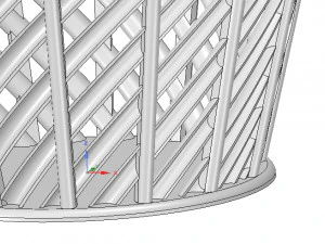 3डी-प्रिंट या सीएनसी के लिए कागज या फूल के लिए टोकरी फूलदान वॉलेट v07 3D प्रिंट मॉडल