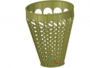 basket vase wallet for paper or flower v07 for 3d-print or cnc Modello di stampa 3D