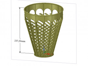 basket vase wallet for paper or flower v07 for 3d-print or cnc Modello di stampa 3D